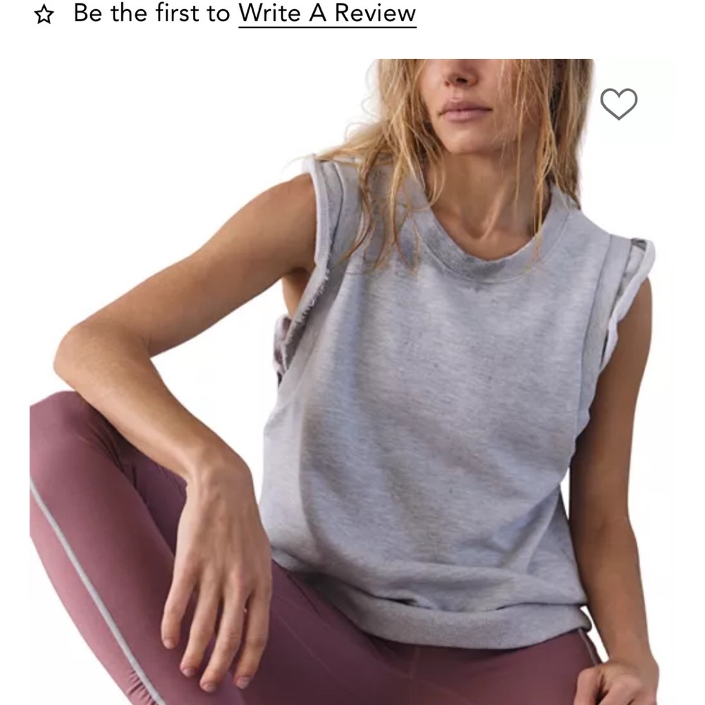 FP Movement by Free People Heather Gray Flutter Muscle sweatshirt. NWT size M